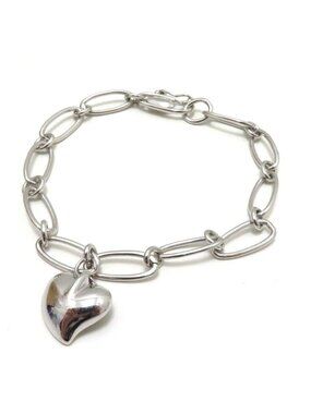 Tiffany & Co Curved Heart BL Bracelet Silver